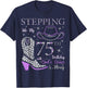 Stepping Into My 75th Birthday With God's Grace and Mercy T-Shirt - T-Shirt | Navy