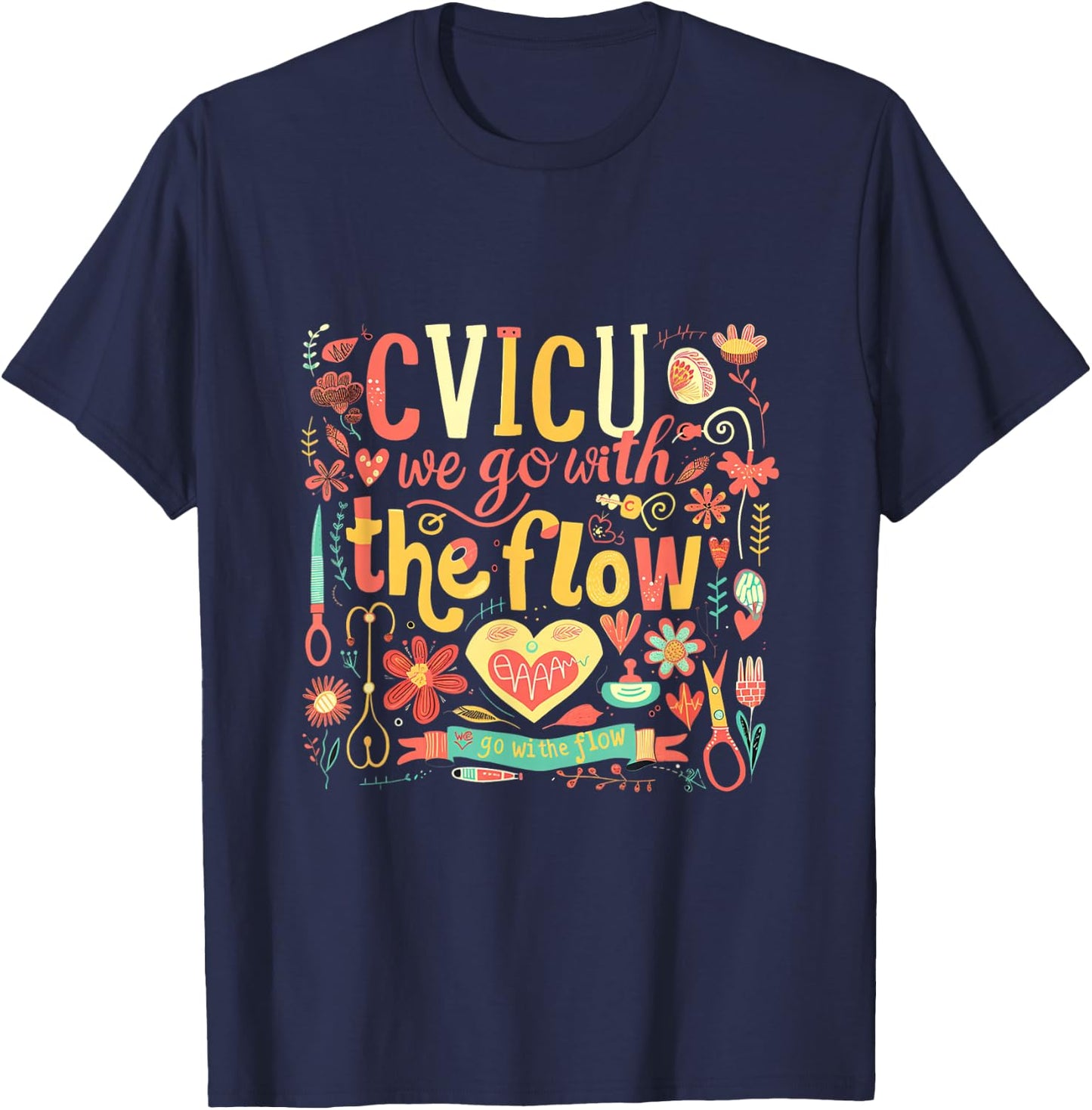 Funny Pun CVICU Nurse Shirt - CVICU T-Shirt - T-Shirt | Navy