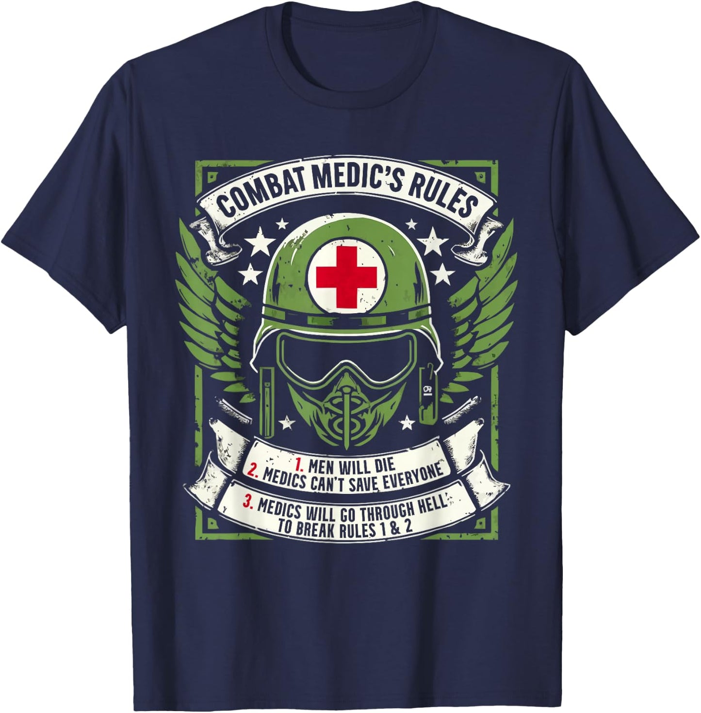 Combat Medic First Aid Field Medic Military T-Shirt - T-Shirt | Navy