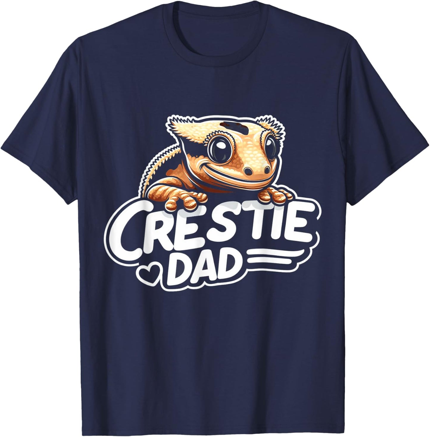 Crested Gecko Crestie Dad - Ultimate Reptile Lover T-Shirt - T-Shirt | Navy