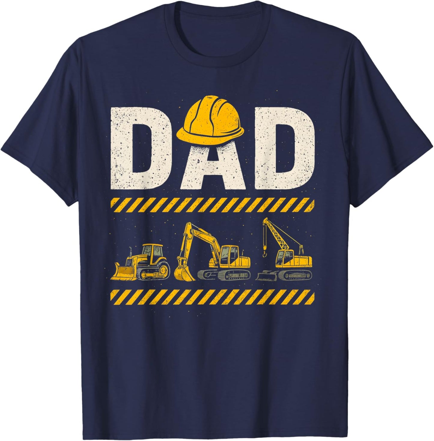 Funny Dad Construction Excavator Matching Family Fathers Day T-Shirt - T-Shirt | Navy