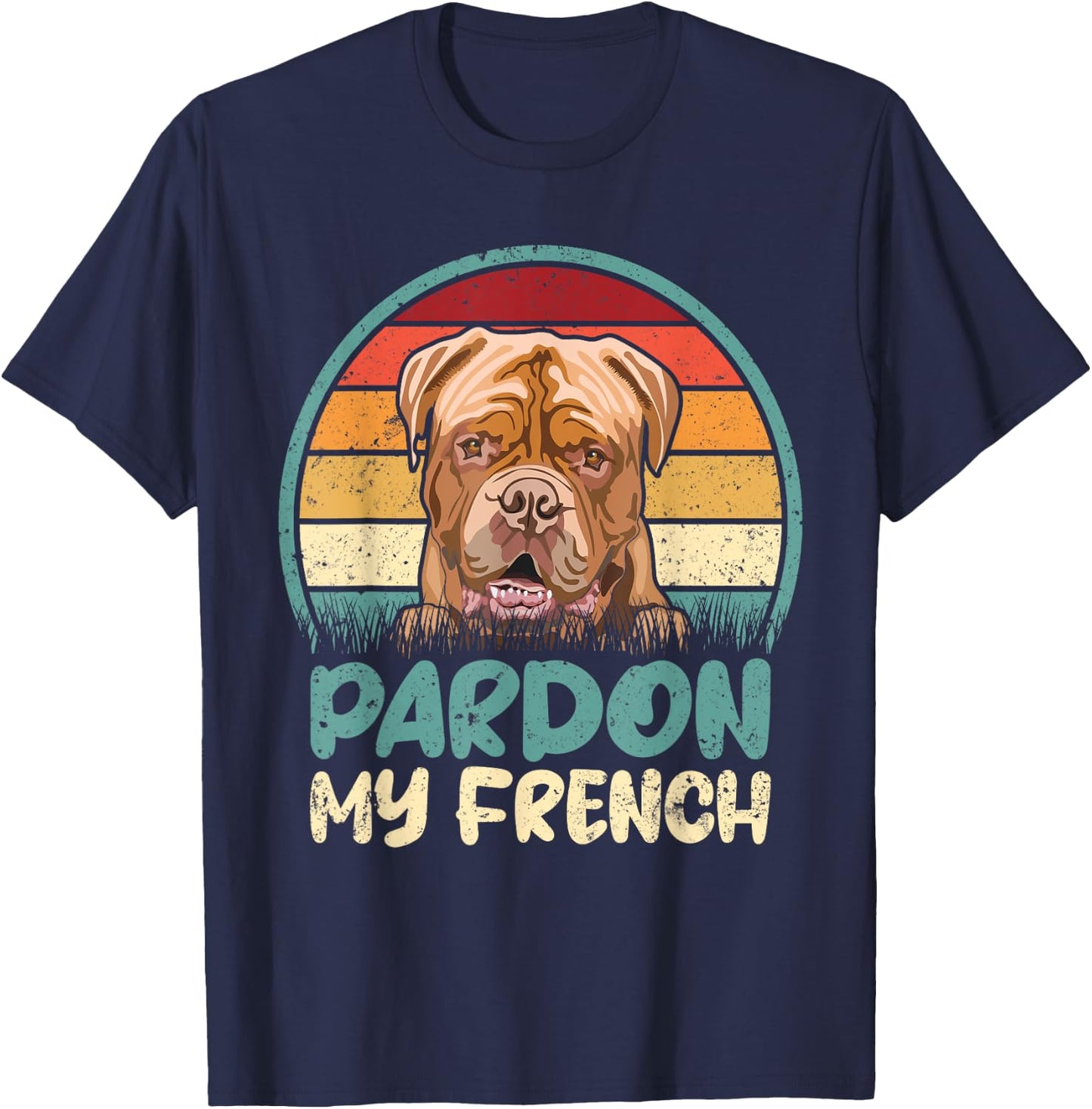 French Mastiff - Adults - Black - Small - Short Sleeve - - Dog Lovers T-Shirt - T-Shirt | Navy