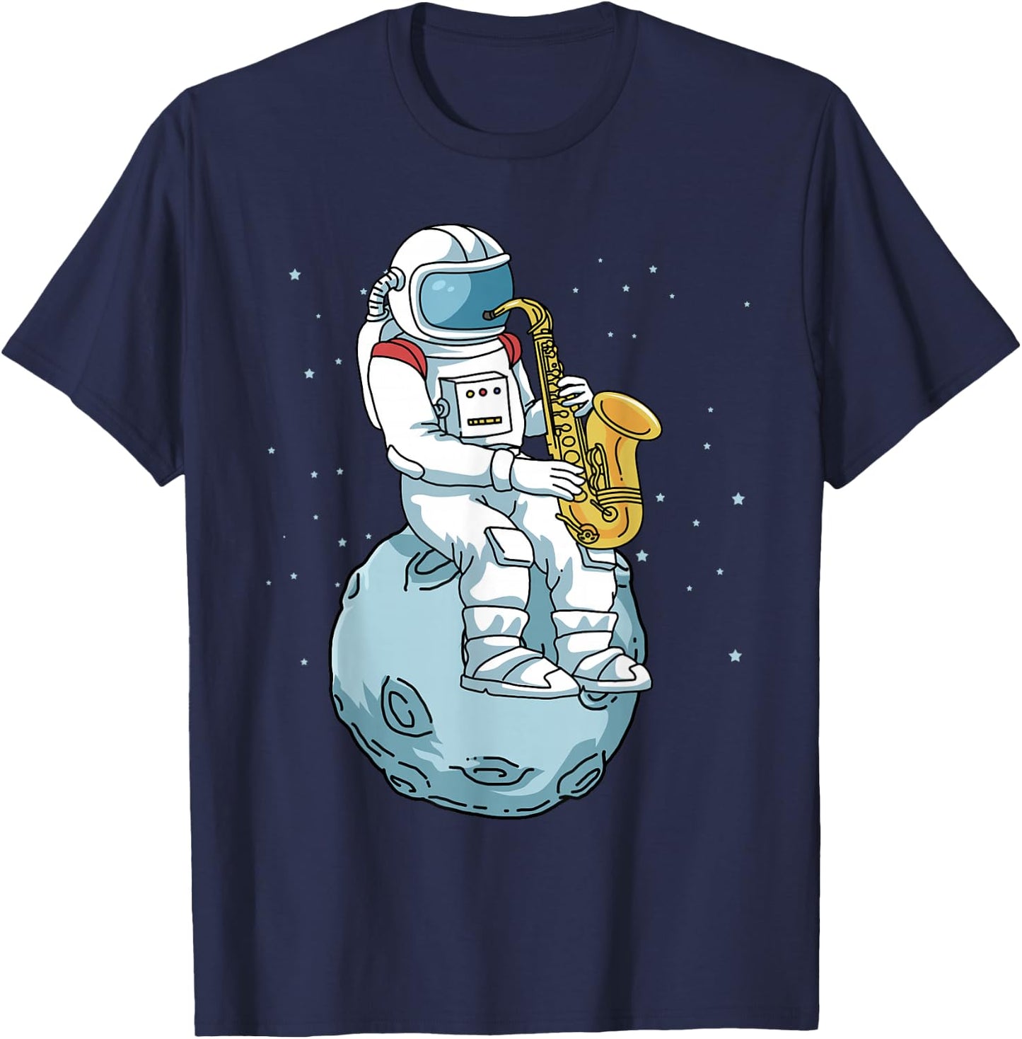 Saxophone Shirt Men Women Saxophonist Gifts Jazz Music T-Shirt - T-Shirt | Navy