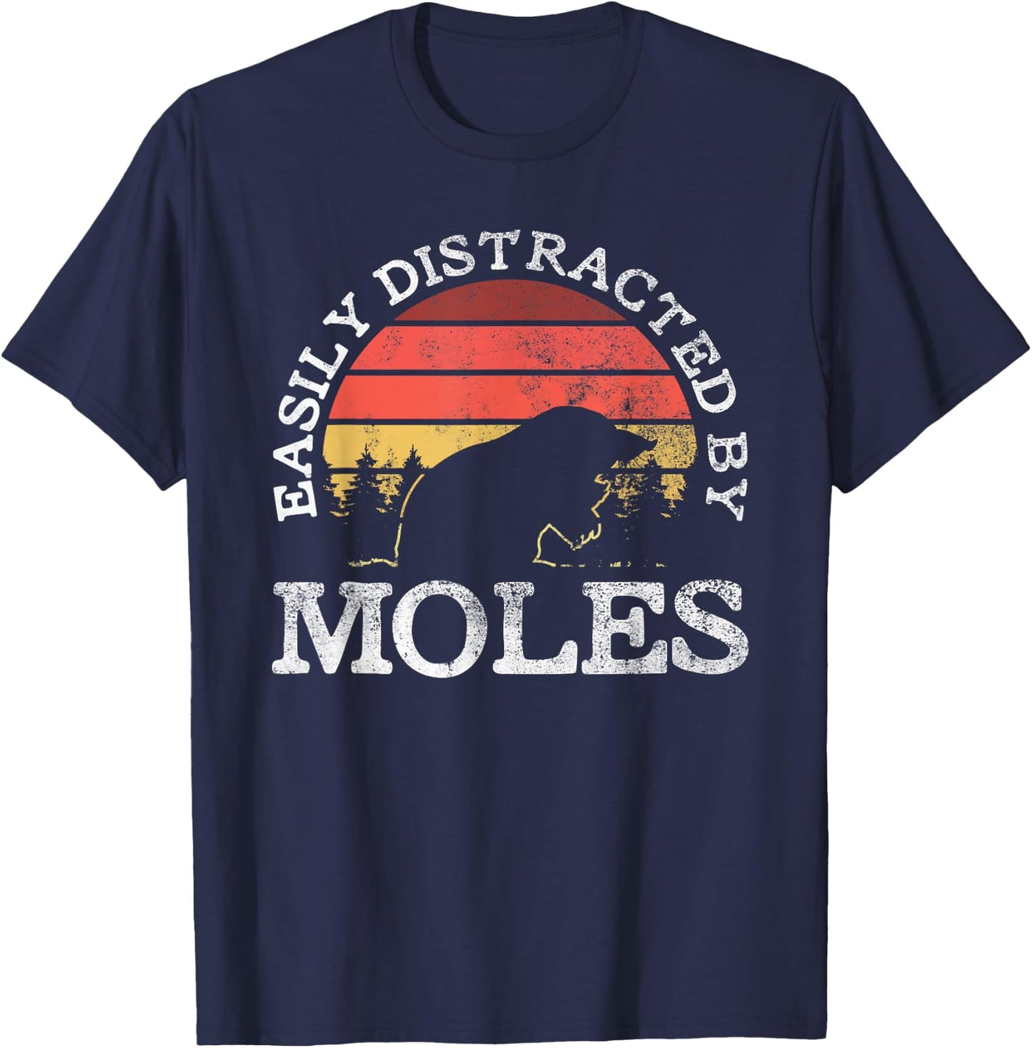 Moles Wild Animals Animals Cute Rodents T-Shirt - T-Shirt | Navy