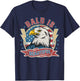 Bald Is Beautiful 4th of July Independence Day Bald Eagle T-Shirt - T-Shirt | Navy