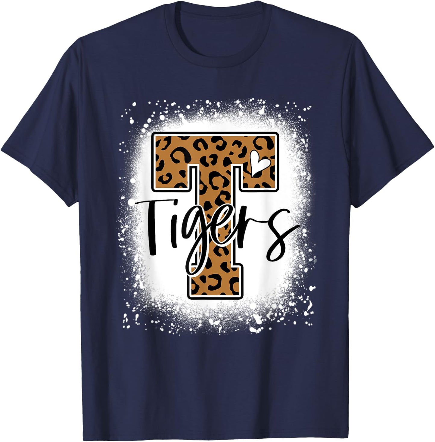 Leopard Tigers School Team Sports Fan Spirits Mascot T-Shirt - T-Shirt | Navy