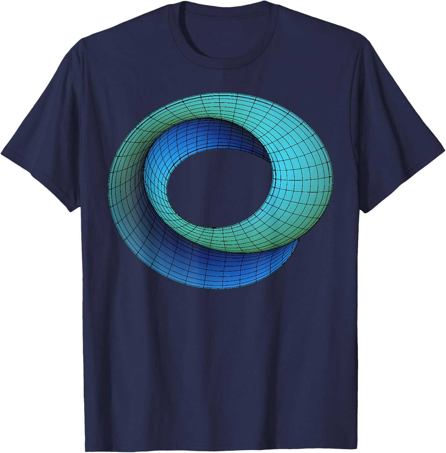 Umbilic Torus Mobius Band Calculus Science Engineering Math T-Shirt - T-Shirt | Navy