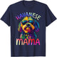 Havanese Mom Mama Colorful Pop Art Havanese T-Shirt - T-Shirt | Navy