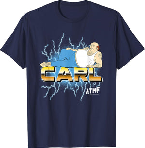 Aqua Teen Hunger Force Carl Lightning Funny Cartoon T-Shirt - T-Shirt | Navy