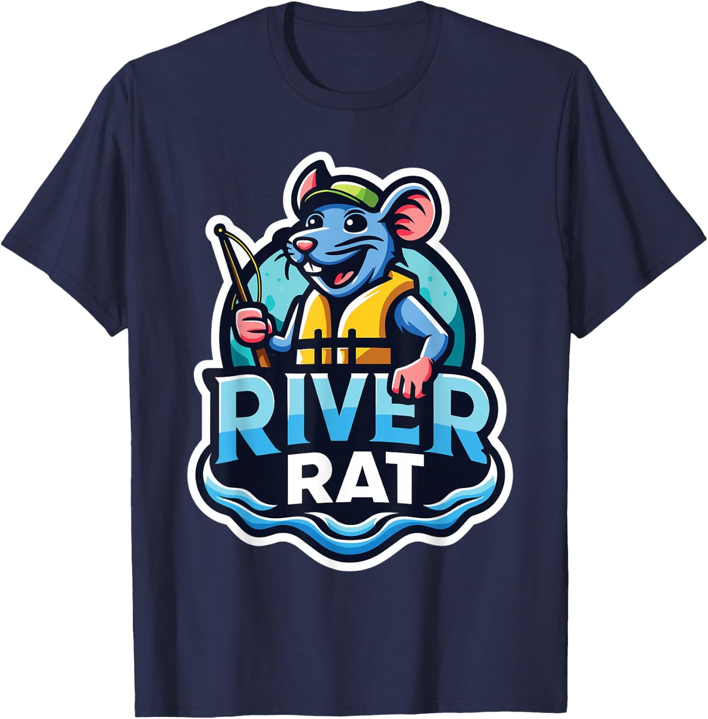 River Rat, River Adventures, River Rat T-Shirt - T-Shirt | Navy