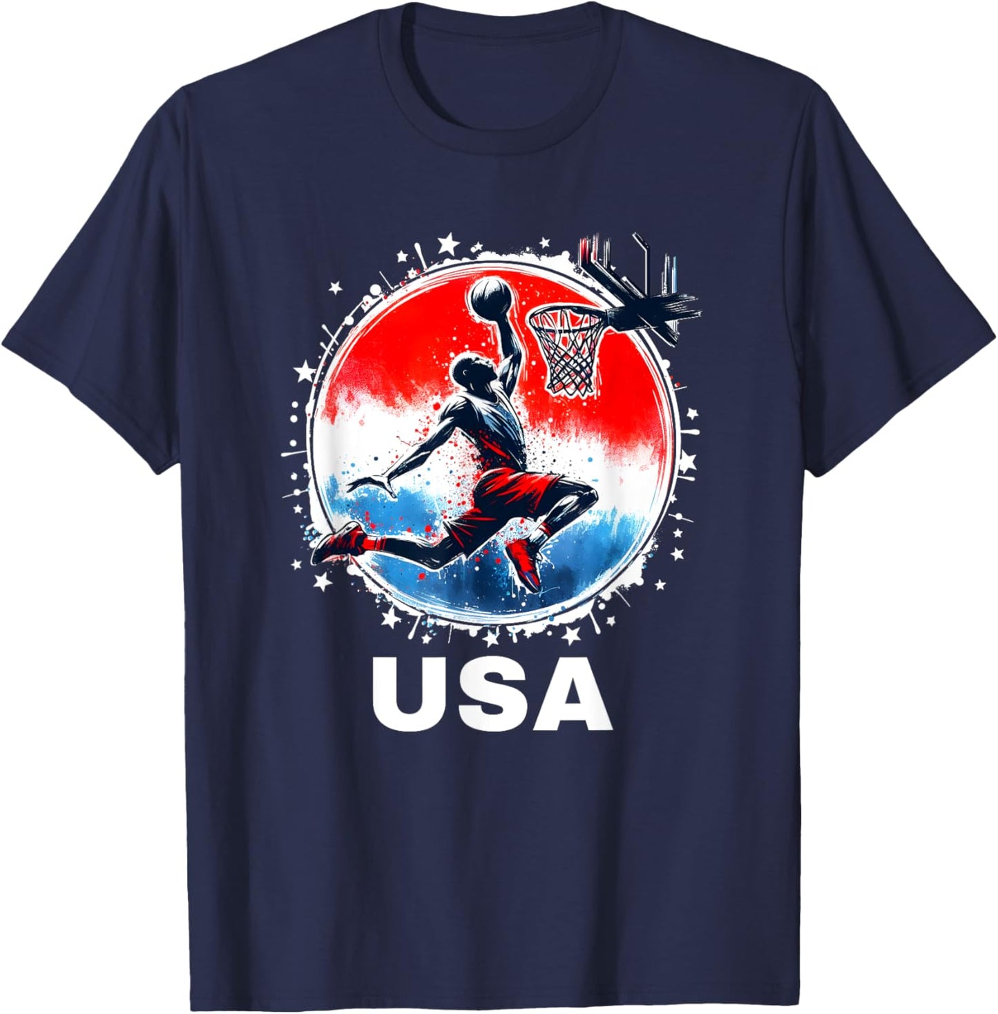 Basketball Team Basketball Apparel USA Team Basketball T-Shirt - T-Shirt | Navy