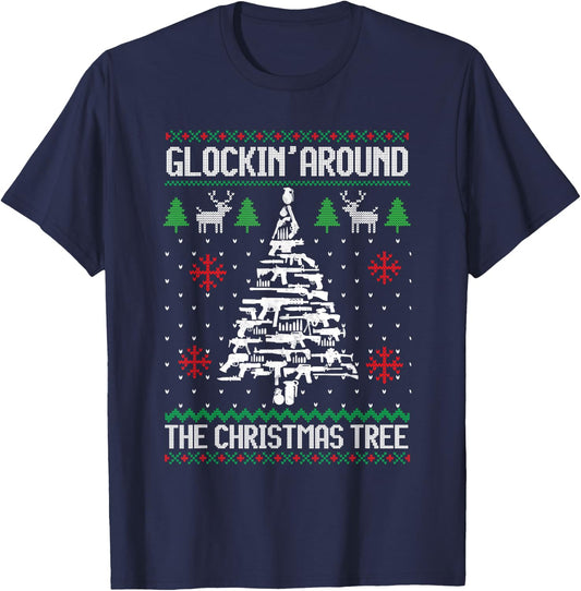 Glockin' Around The Christmas Tree Apparel T-Shirt - T-Shirt | Navy