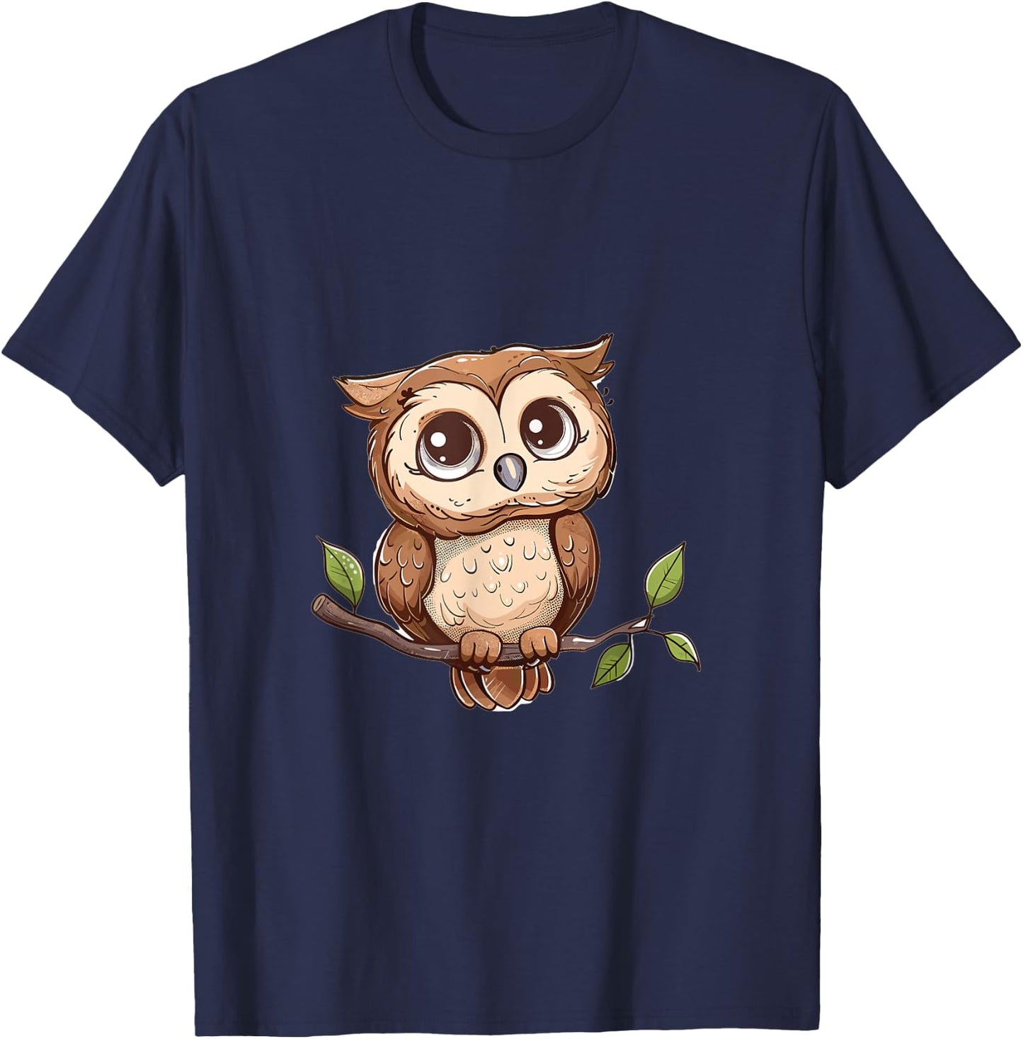 Owl Lover Graphic T-Shirt - T-Shirt | Navy
