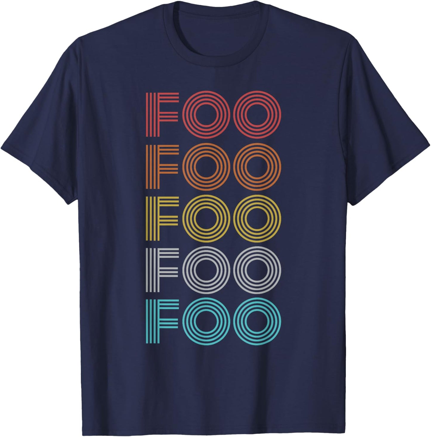 Retro Vintage Foo T-Shirt - T-Shirt | Navy