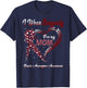I Wear Burgundy For My Mom Brain Aneurysm Awareness Ribbon T-Shirt - T-Shirt | Navy
