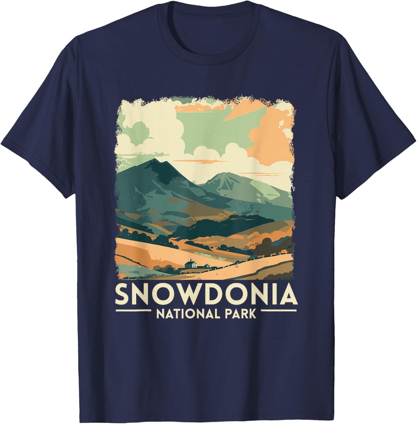 Snowdonia National Park Wales UK T-Shirt - T-Shirt | Navy