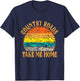 Vintage Retro Music Fans Country Roads Take Me Home T-Shirt - T-Shirt | Navy
