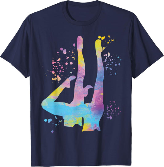 Synchronized Swimming Colorsplash Team Artistic Swim T-Shirt - T-Shirt | Navy