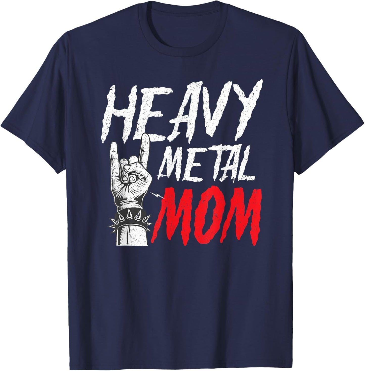 Heavy Metal Mom Rock Music Punk Mother Mother's Day T-Shirt - T-Shirt | Navy