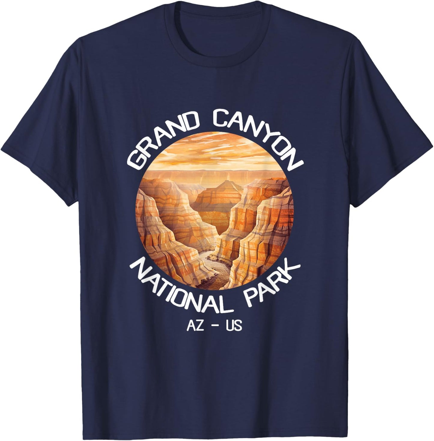 Arizona US National Park Travel Hiking Grand Canyon T-Shirt - T-Shirt | Navy