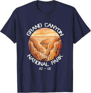 Arizona US National Park Travel Hiking Grand Canyon T-Shirt - T-Shirt | Navy
