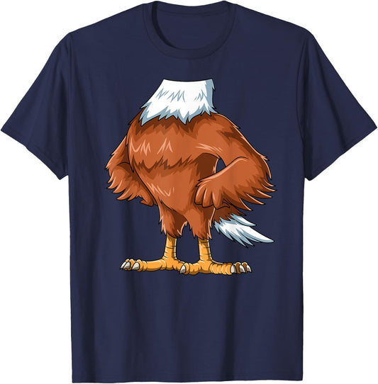 Easy Eagle Costume Eagle Body Headless Eagle Costume T-Shirt - T-Shirt | Navy