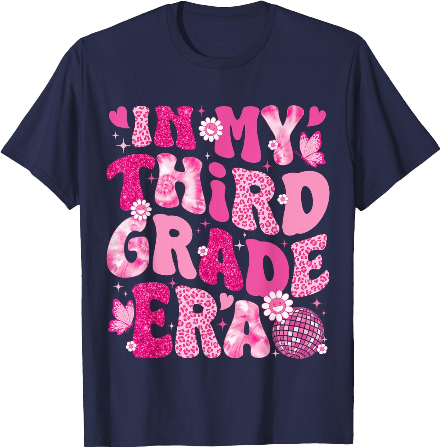 In My Third Grade Era Teachers Women Back To School Girls T-Shirt - T-Shirt | Navy