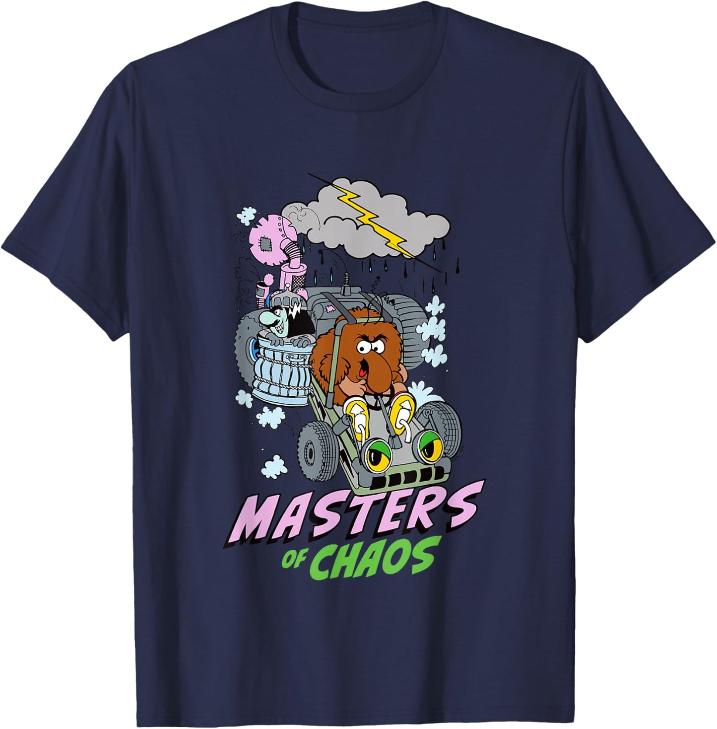 Rainbow Brite Masters of Chaos Vintage Big Chest Poster T-Shirt - T-Shirt | Navy