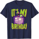 Invader Zim It's My Birthday Zim & Gir Riding Pig T-Shirt - T-Shirt | Navy
