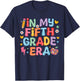 In My Fifth Grade Era Girl Back To School 5th Grade Teacher T-Shirt - T-Shirt | Navy