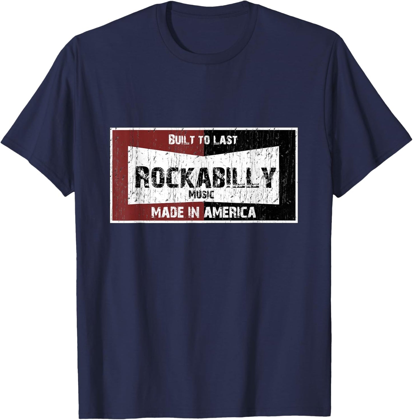 Made in America vintage rockabilly music T-Shirt - T-Shirt | Navy