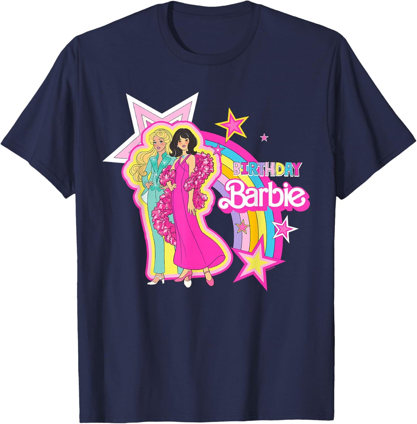 Barbie - Birthday Barbie Rainbow T-Shirt - T-Shirt | Navy