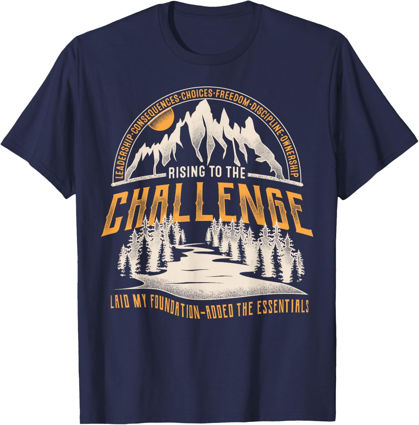 Vintage Rising to the Challenge Classical Conversations Mom T-Shirt - T-Shirt | Navy