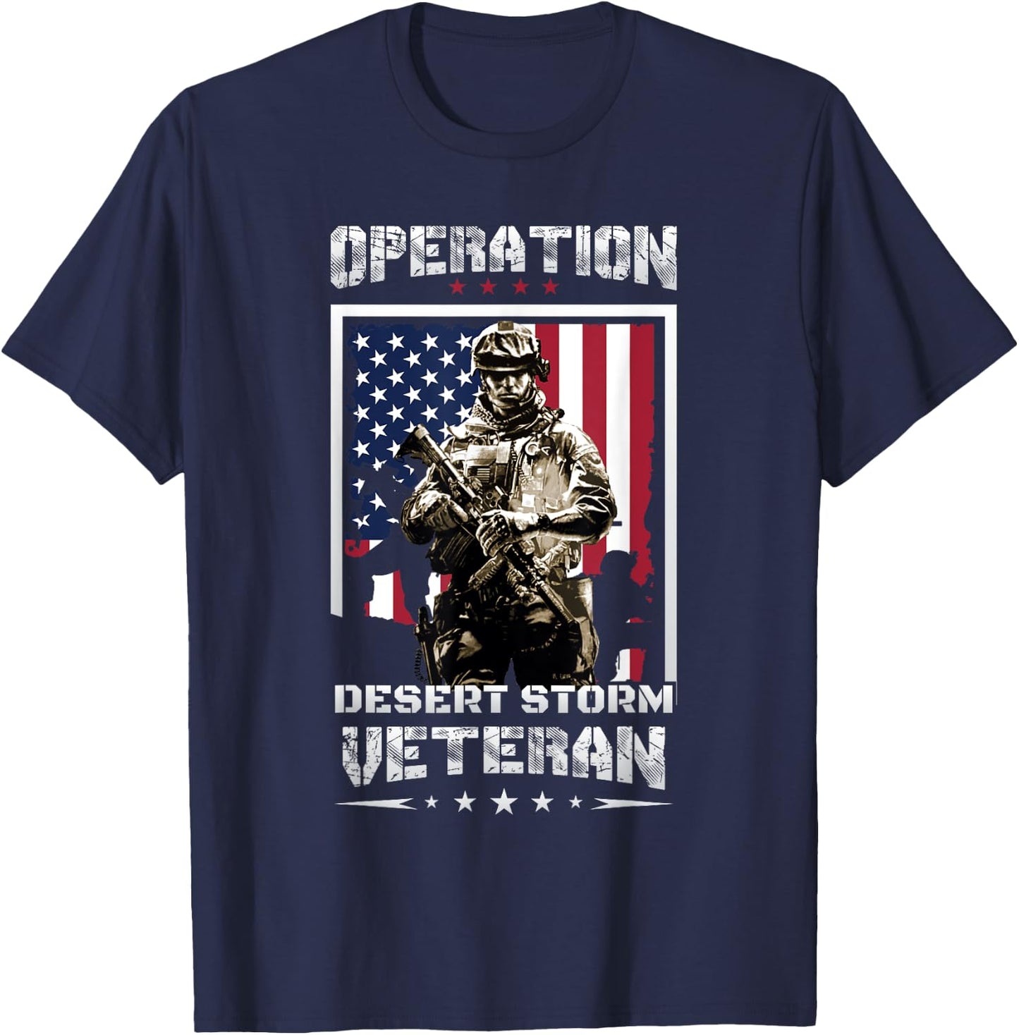 Veteran Shirt Operation Desert Storm Men Women USA Gift T-Shirt - T-Shirt | Navy