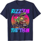 Rizz 'Em With The Tism Dinosaur T-Rex Meme Funny Autism T-Shirt - T-Shirt | Navy