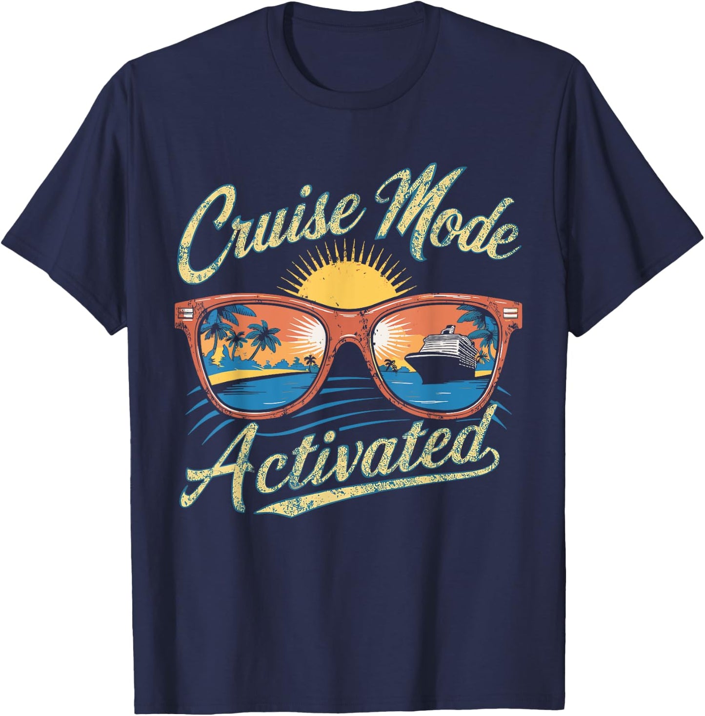Cruise Mode Sunglasses Activated T-Shirt - T-Shirt | Navy