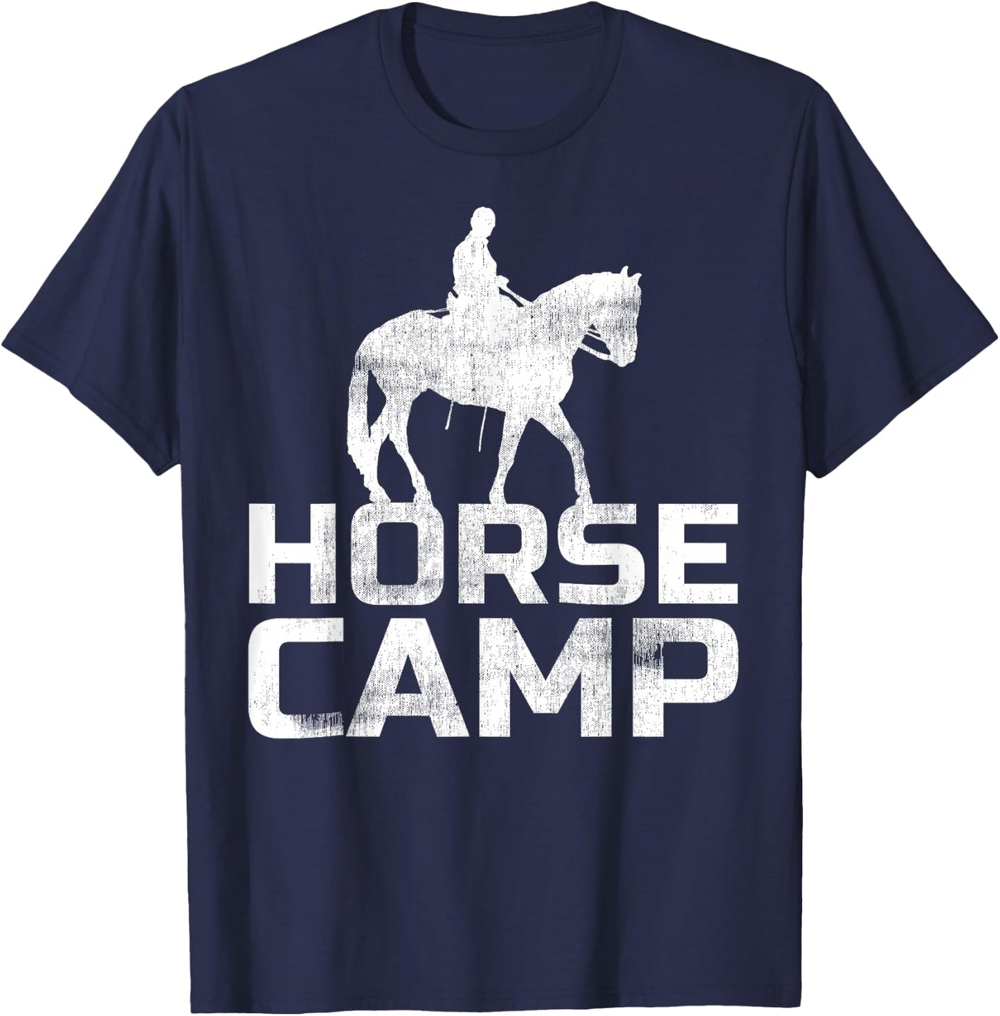 Horse Camp Trainer Shirt Horses Lover Equine Stables Farm T-Shirt - T-Shirt | Navy