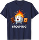 Kids Camping Shirt Group Hug Smores Marshmallow Men Women T-Shirt - T-Shirt | Navy