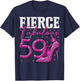 59th Birthday Fierce Fabulous and 59 Year Old Gifts Heels T-Shirt - T-Shirt | Navy