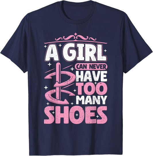 Girl can never have too many shoes Horseshoe Pitching Women T-Shirt - T-Shirt | Navy