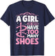 Girl can never have too many shoes Horseshoe Pitching Women T-Shirt - T-Shirt | Navy