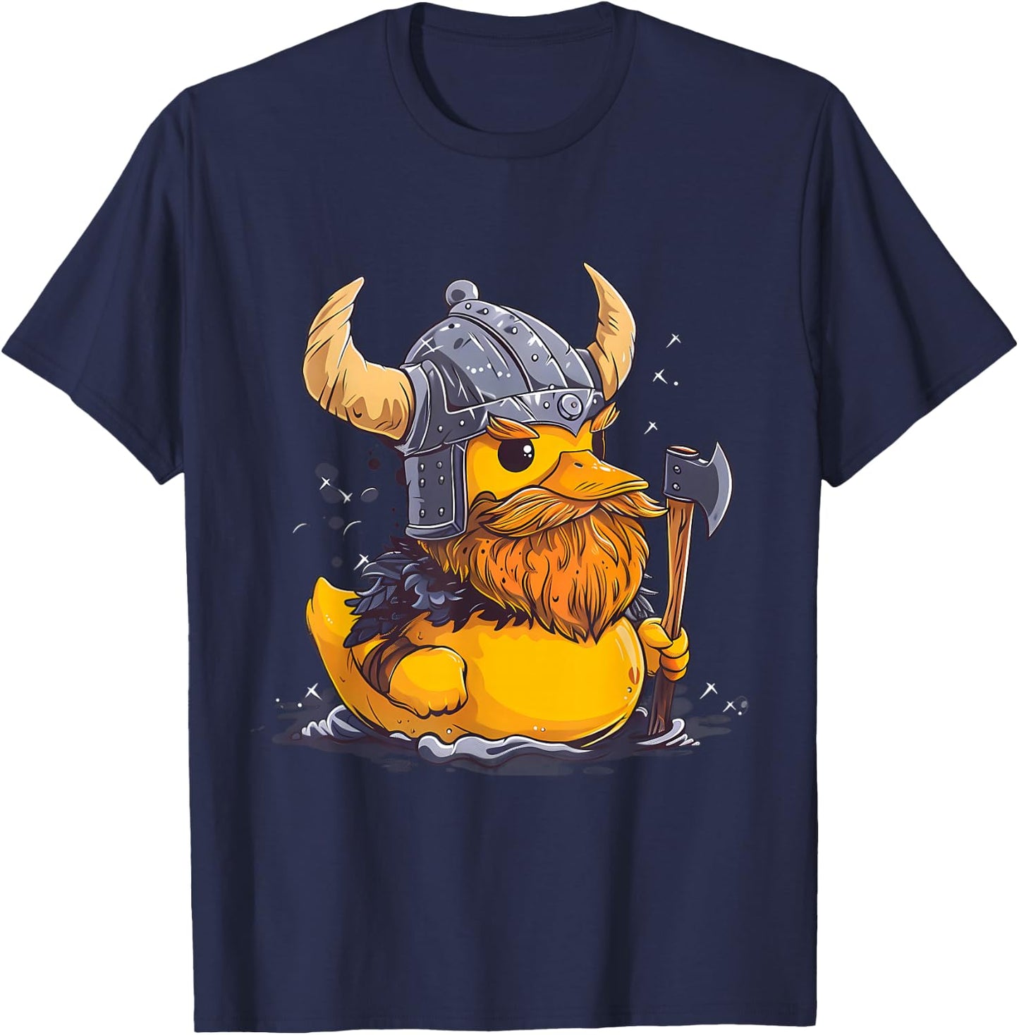 Rubber Duck Viking Duck Rubber Duckling Viking Helmet T-Shirt - T-Shirt | Navy
