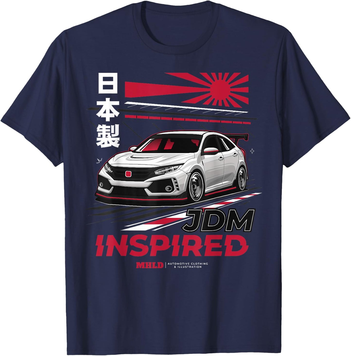 Civic Type R EK Japanese Car T-Shirt - T-Shirt | Navy