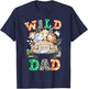 Wild Dad Zoo Born Two be Wild B-day Safari Jungle Animal T-Shirt - T-Shirt | Navy