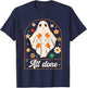 All Done Sign Language Speech Pathology Ghost Halloween SLP T-Shirt - T-Shirt | Navy