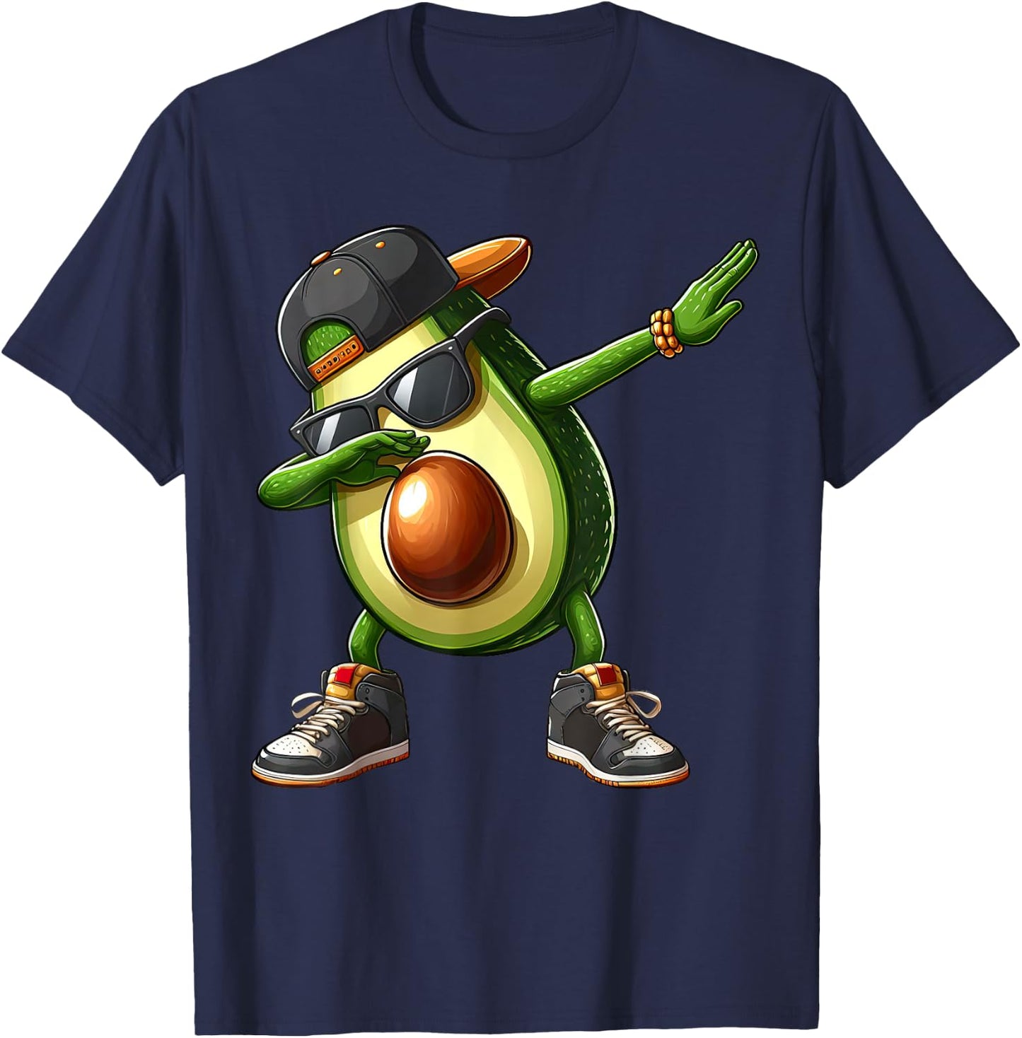 Dabbing Avocado Funny Avocado Dab Dance Boys Girls Kids T-Shirt - T-Shirt | Navy