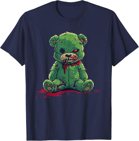 Zombie Bear Halloween Zombie Teddy Zombie Lover T-Shirt - T-Shirt | Navy