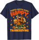 Thankful Grateful Blessed Happy Thanksgiving Turkey T-Shirt - T-Shirt | Navy