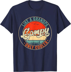 Gampy Like A Grandpa Only Cooler Retro Father's Day Men T-Shirt - T-Shirt | Navy
