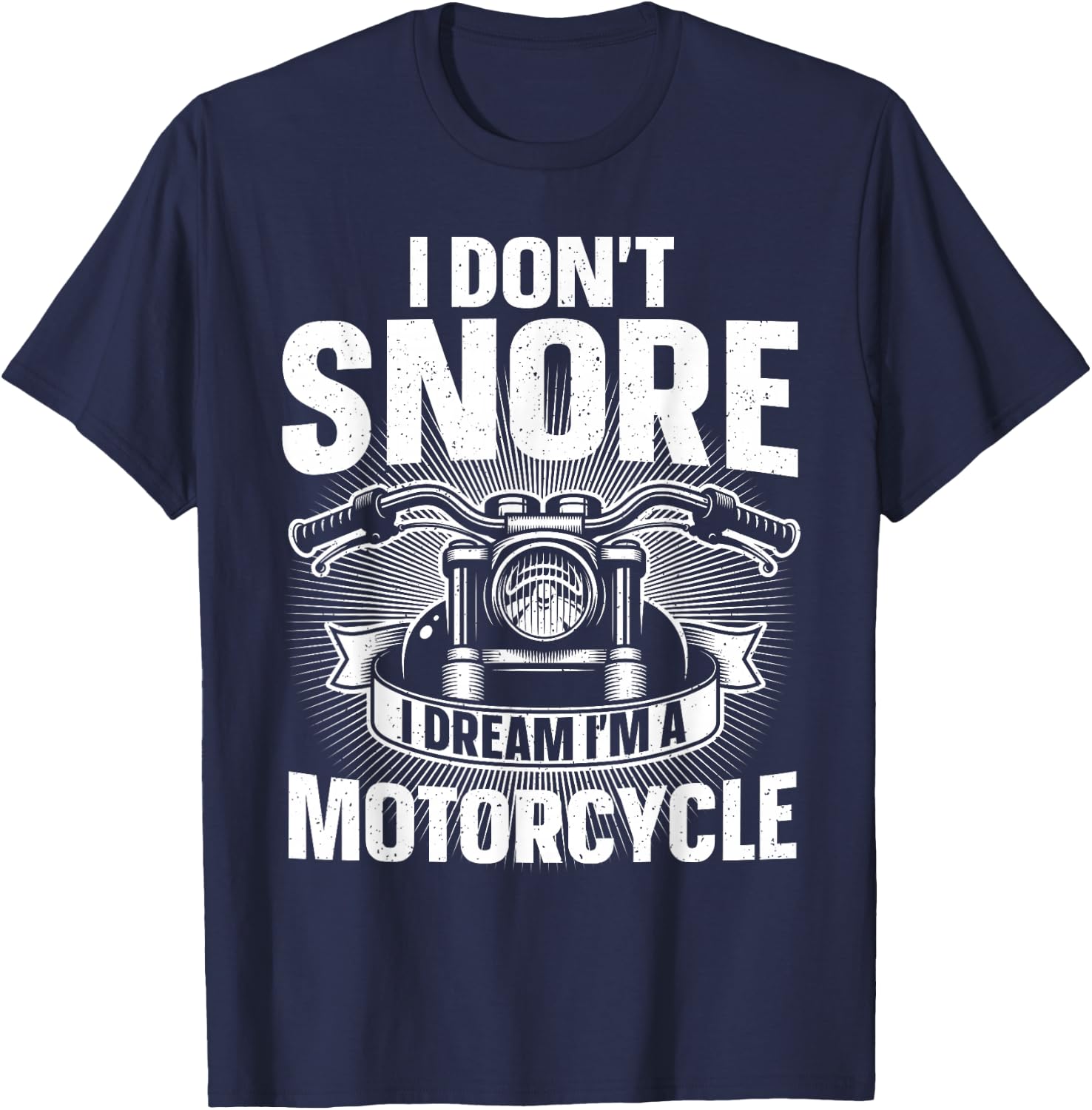 Funny Motorcycle Design Dad Biker Motorcycle Lover T-Shirt - T-Shirt | Navy